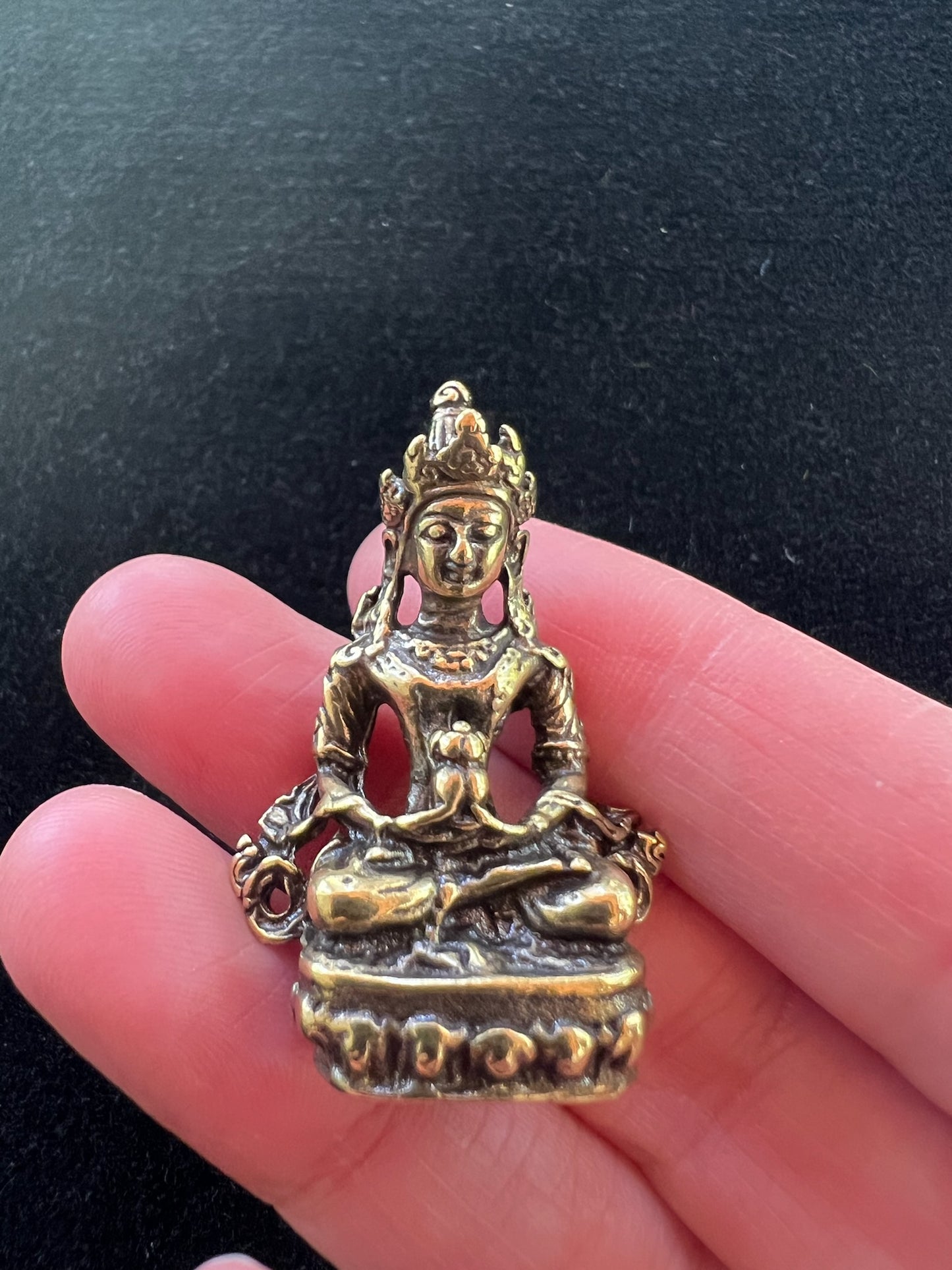 Small Buddha Amitayus Statue | Handmade | 1.75 inches by 1 inches | Tsepame