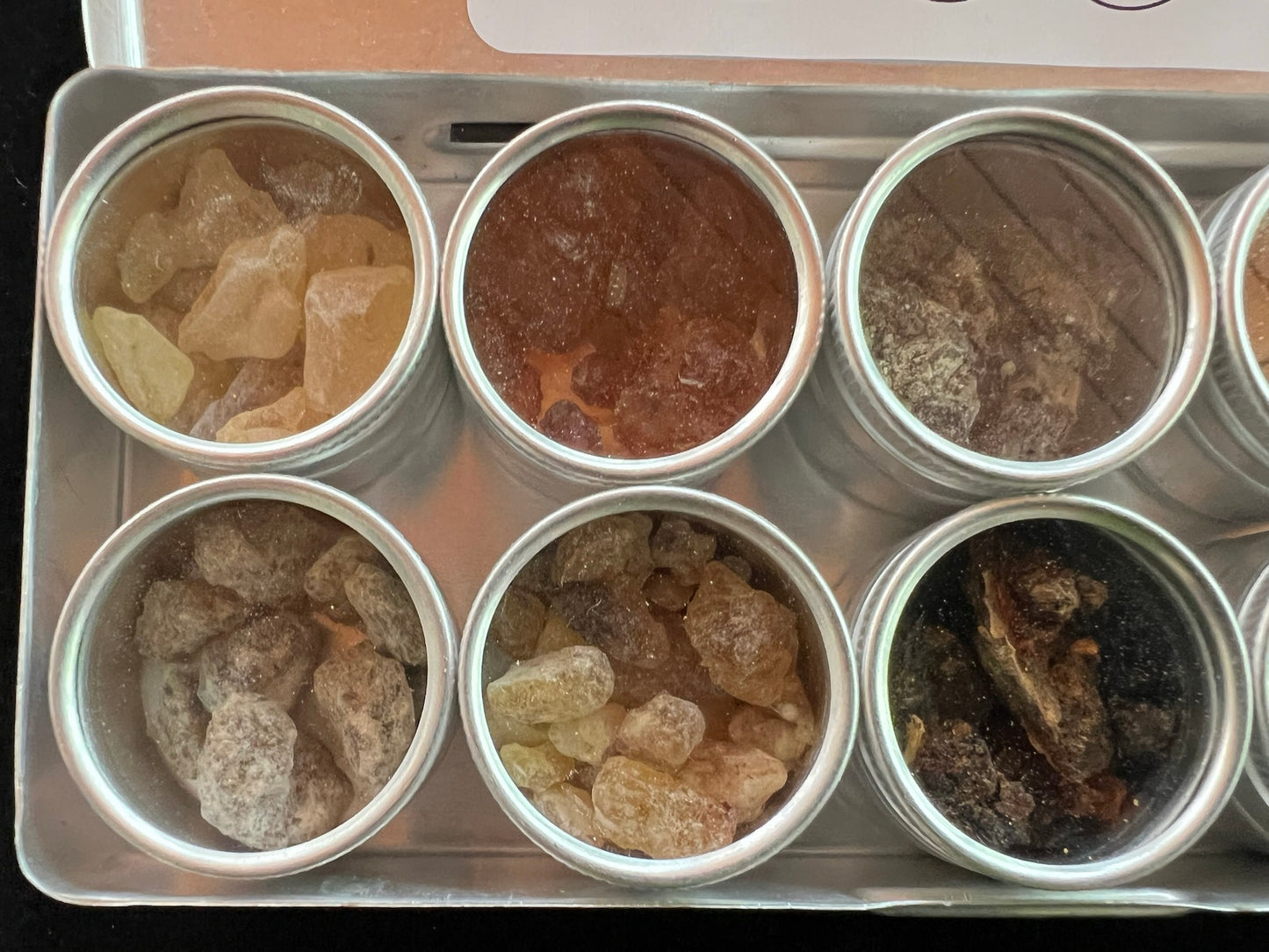 Assorted Resin Sampler | 10 different samples | .15 ounces each sample | Copal, Myrrh, Benzoin, Frankincense, Galbanum