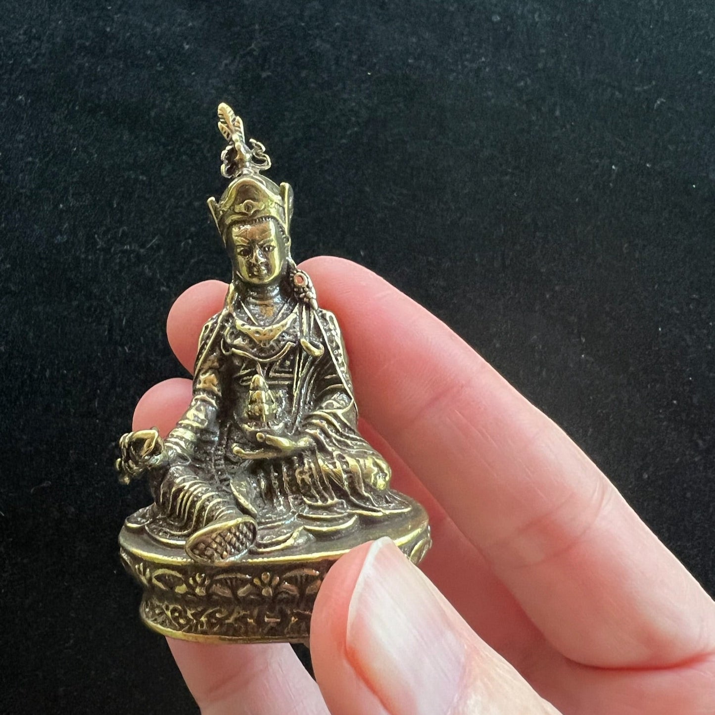 Deluxe Small Guru Rinpoche Statue (Style 2) | Handmade |3 inches | Guru Padmasambhava | Lotus Born