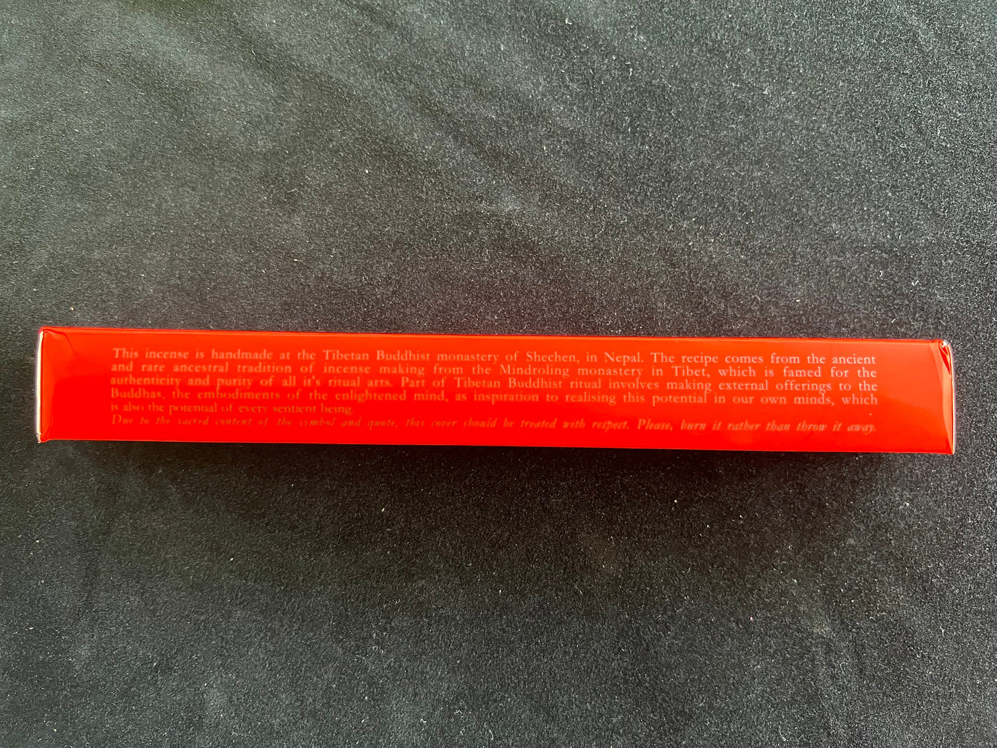 Shechen Red Box Incense | Tibetan Incense | 30 sticks | 10 inches