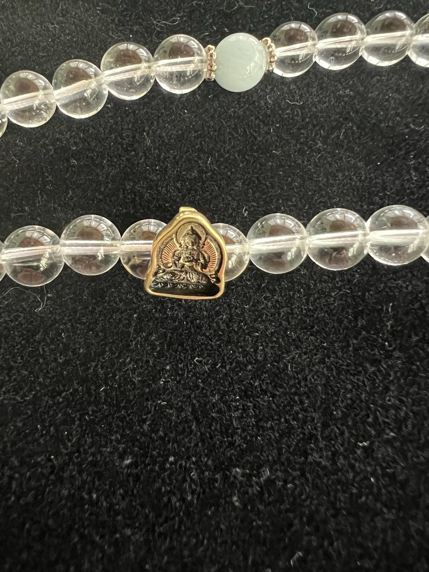 Tiny Buddha Tsa Tsa Charm | Metal | Approx 3/8in x 1/4in | Tibet | Mala Counter