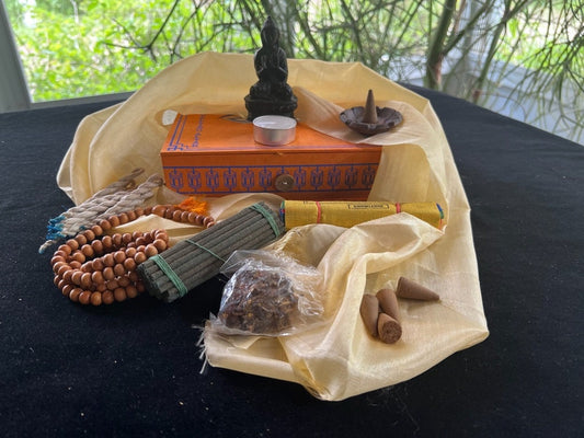 Traveling Altar Incense Gift Set | Approx 8 in by 5 in by 2 in | Nepal