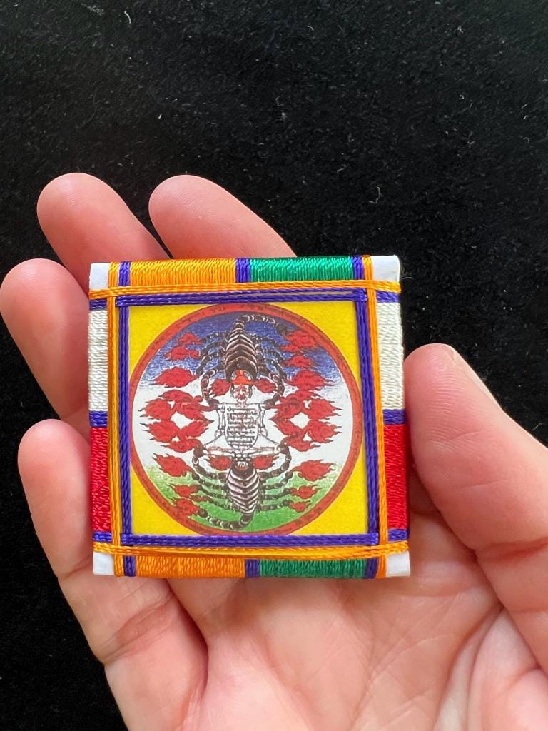 Small Scorpion Protection Yantra Protective Amulet | | 2 in by 2 in | Protection Blessing | Goh Sung