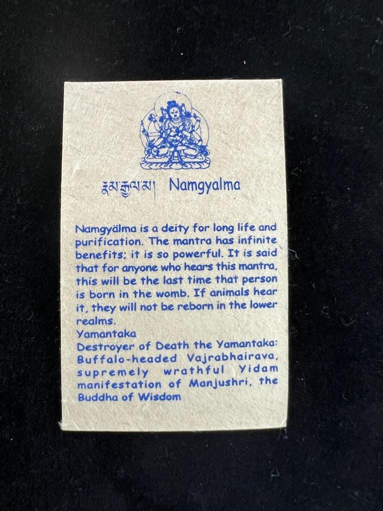 Namgyalma Protective Amulet | | 2 in by 2 in | Protection Blessing | Long Life