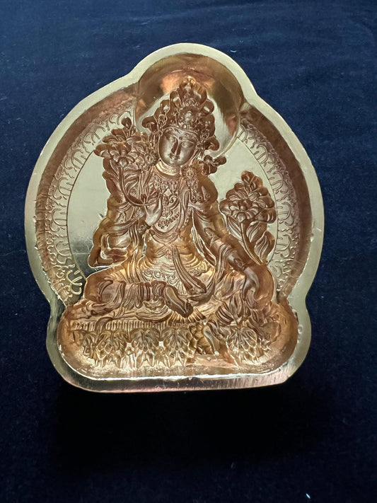 Green Tara Tsa Tsa Mold | Metal Alloy | Approx 3 1/2 Inches | Dolma