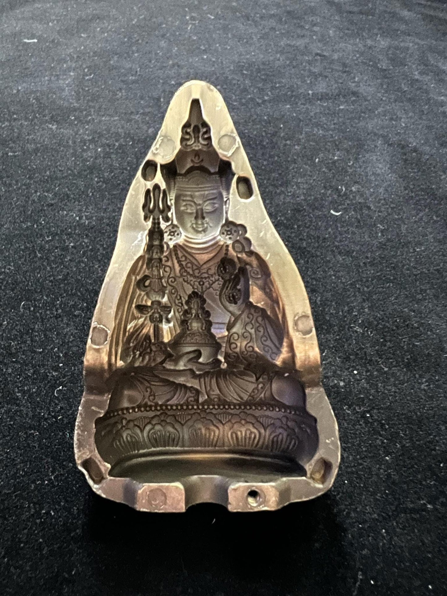 Guru Rinpoche Two Sided Tsa Tsa Mold | Metal Alloy | Approx 3 1/2 Inches | Guru Padmasambhava