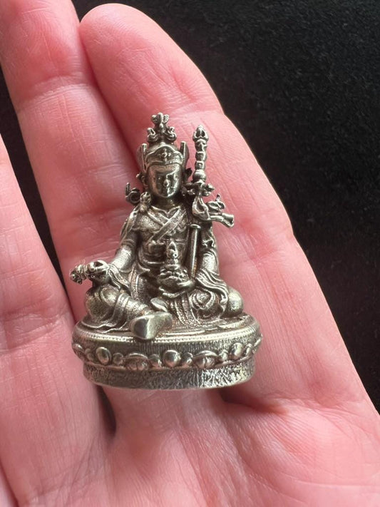 Small Guru Rinpoche Statue | Handmade | about 1.25 inches by .75 inches | Padmasambhava