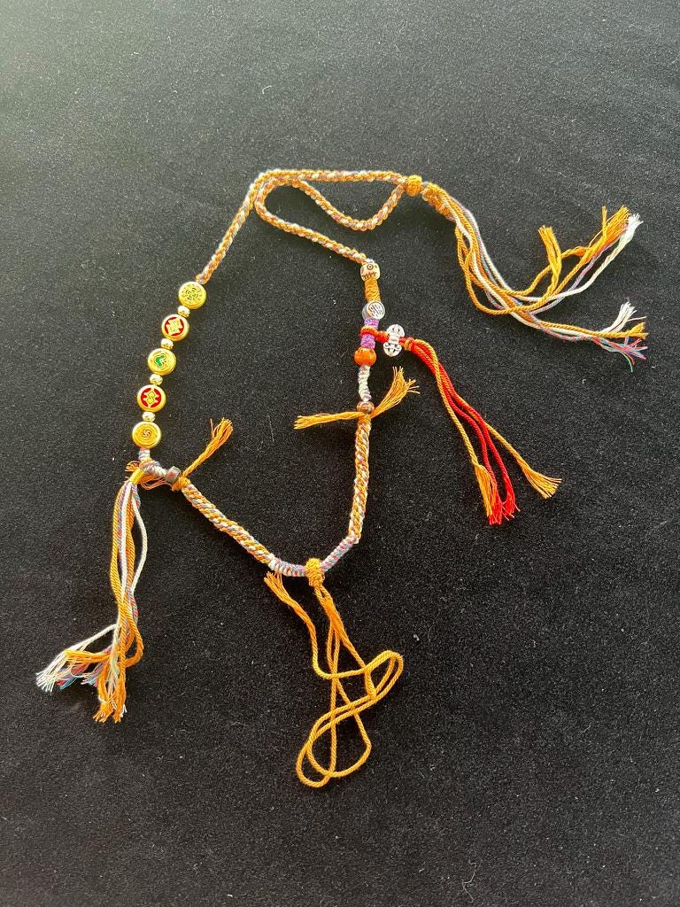 Tibetan Hand Knotted Necklace | 26 inches | Add your own pendant |