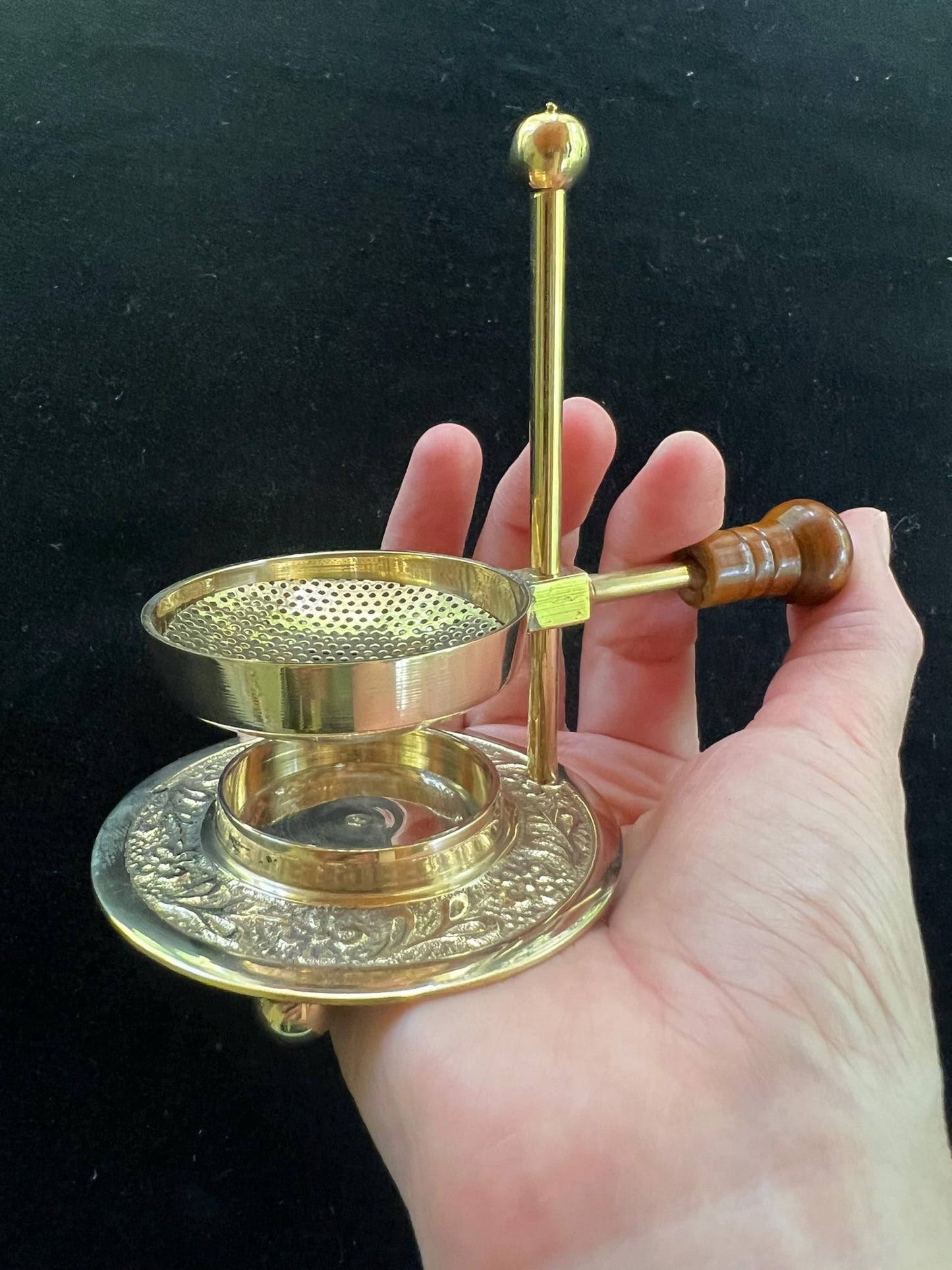 Brass Resin Incense Burner | Adjustable | Made in India | 5.5 inches