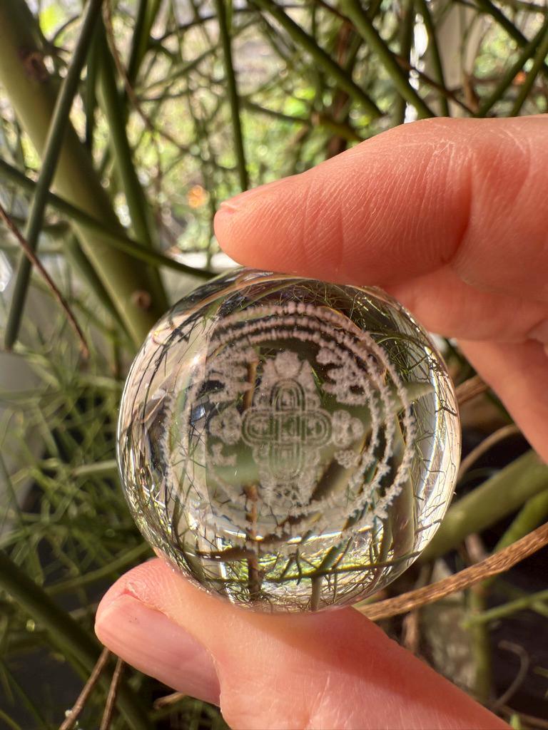 Glass Naga Blessing Spheres | Glass | Approx 1.5 inches diameter | Tibet | Water Blessing