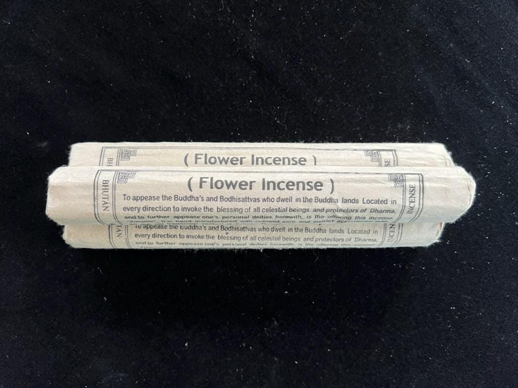 Flower Incense | Bhutanese Incense | Lopen Tandin Dorji | 28 sticks | Bhutan Jewel Incense House