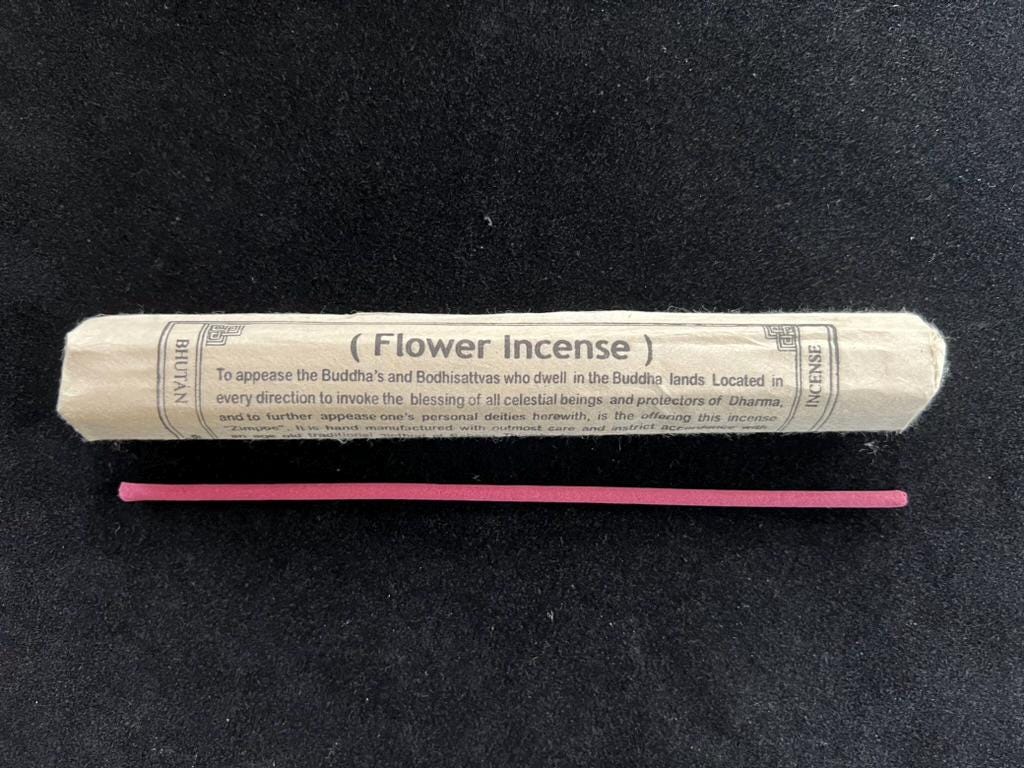 Flower Incense | Bhutanese Incense | Lopen Tandin Dorji | 28 sticks | Bhutan Jewel Incense House