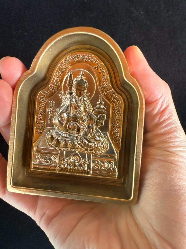 Guru Rinpoche Arched Tsa Tsa Mold | Metal Alloy | Approx 3 1/2 x 2 1/2 Inches | Guru Padmasambhava