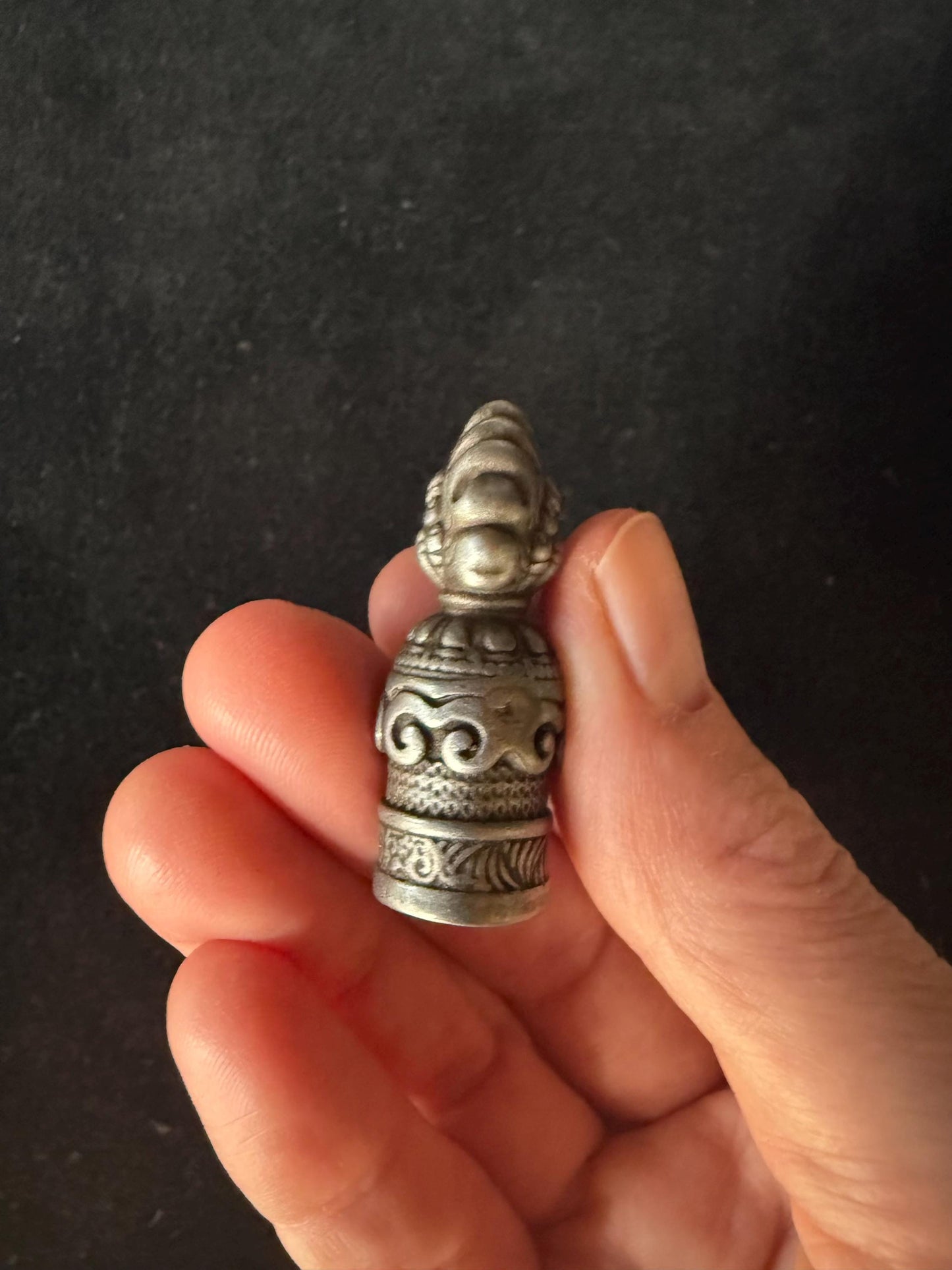 Tibetan Vajra Seal | Metal | Approx 1.5 inches Long by .5 inches Wide | Tibet