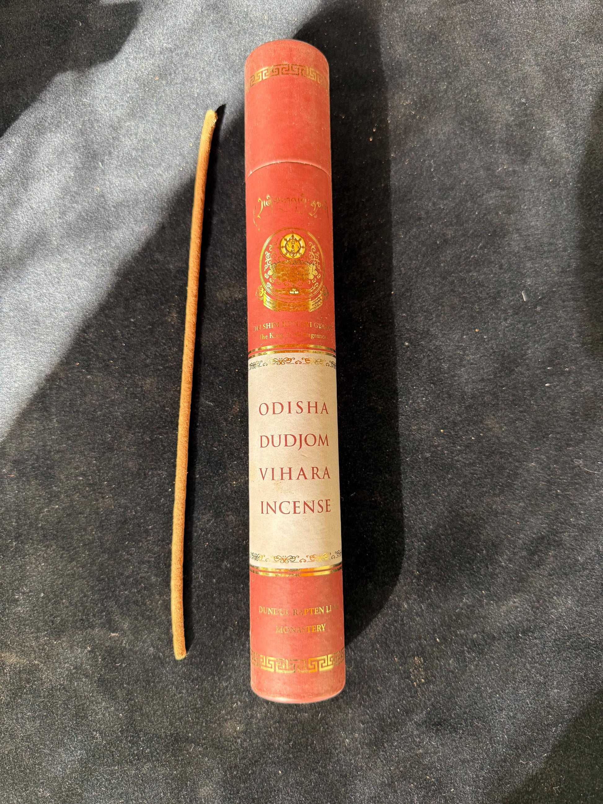 Odisha Dudjom Vihara Incense Sticks | India | 10 inch sticks | Approx. 24 sticks | Dundul Raptenling Monastery | Dudjom