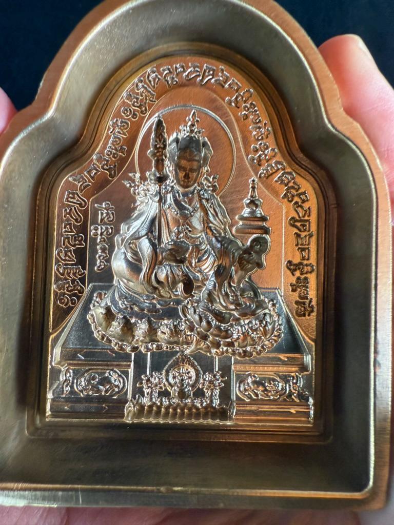 Guru Rinpoche Arched Tsa Tsa Mold | Metal Alloy | Approx 3 1/2 x 2 1/2 Inches | Guru Padmasambhava