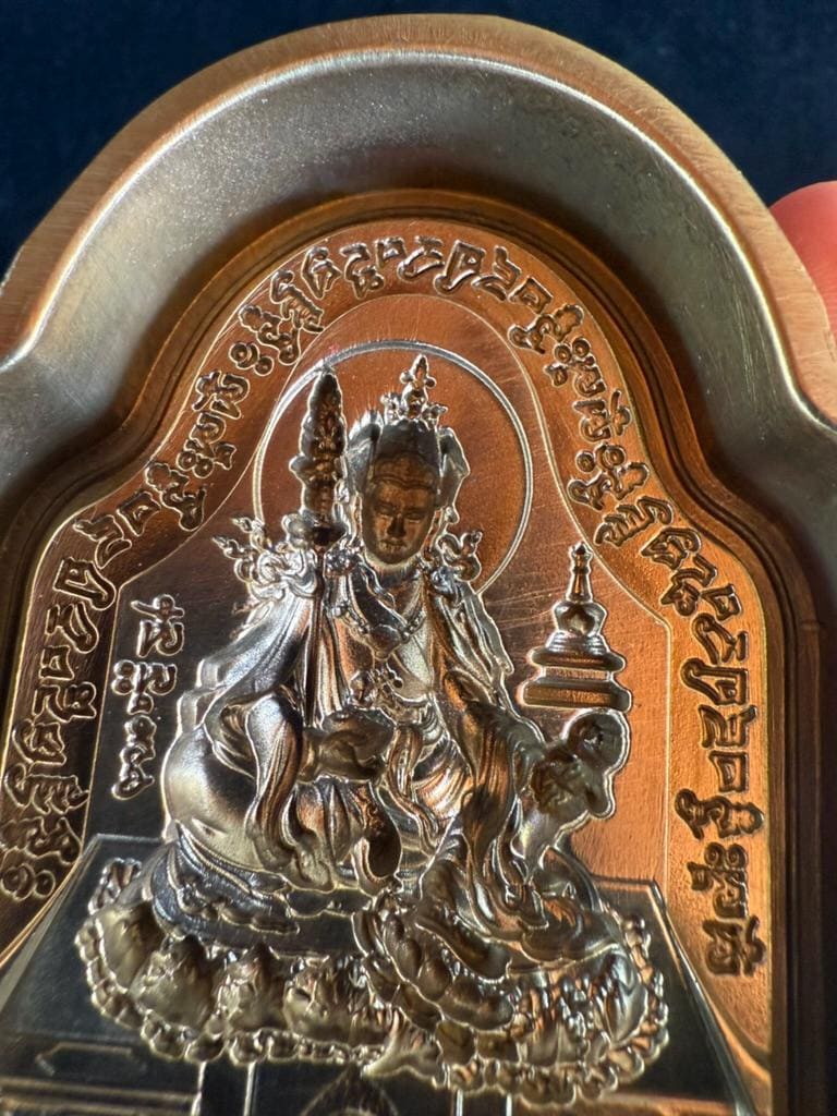 Guru Rinpoche Arched Tsa Tsa Mold | Metal Alloy | Approx 3 1/2 x 2 1/2 Inches | Guru Padmasambhava