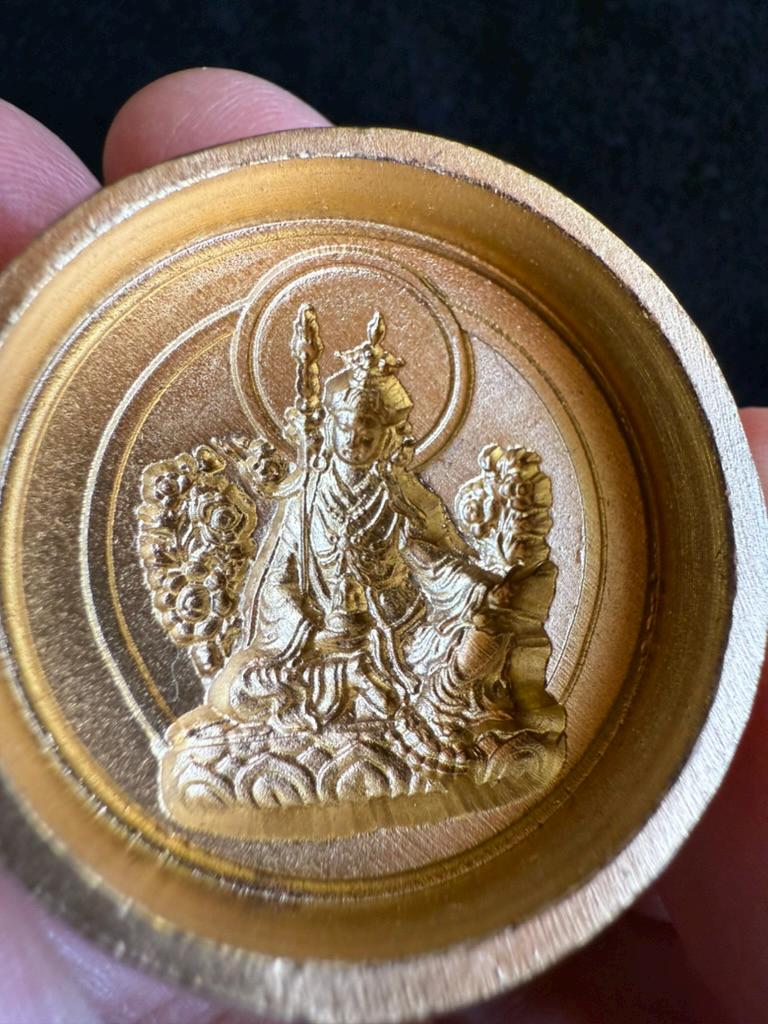 Guru Rinpoche Mini Round Tsa Tsa Mold | Metal Alloy | Approx 1 1/2 Inches | Guru Padmasambhava