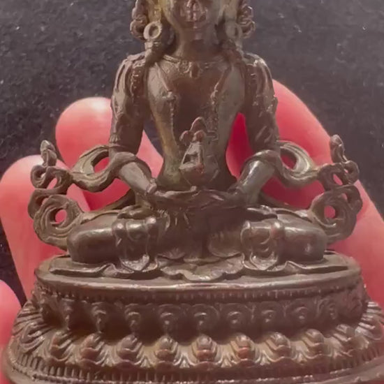 Deluxe Small Amitayus Statue | Handmade |2.5 inches | Buddha of Boundless Life | Longevity