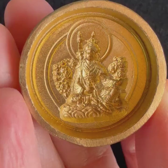 Guru Rinpoche Mini Round Tsa Tsa Mold | Metal Alloy | Approx 1 1/2 Inches | Guru Padmasambhava