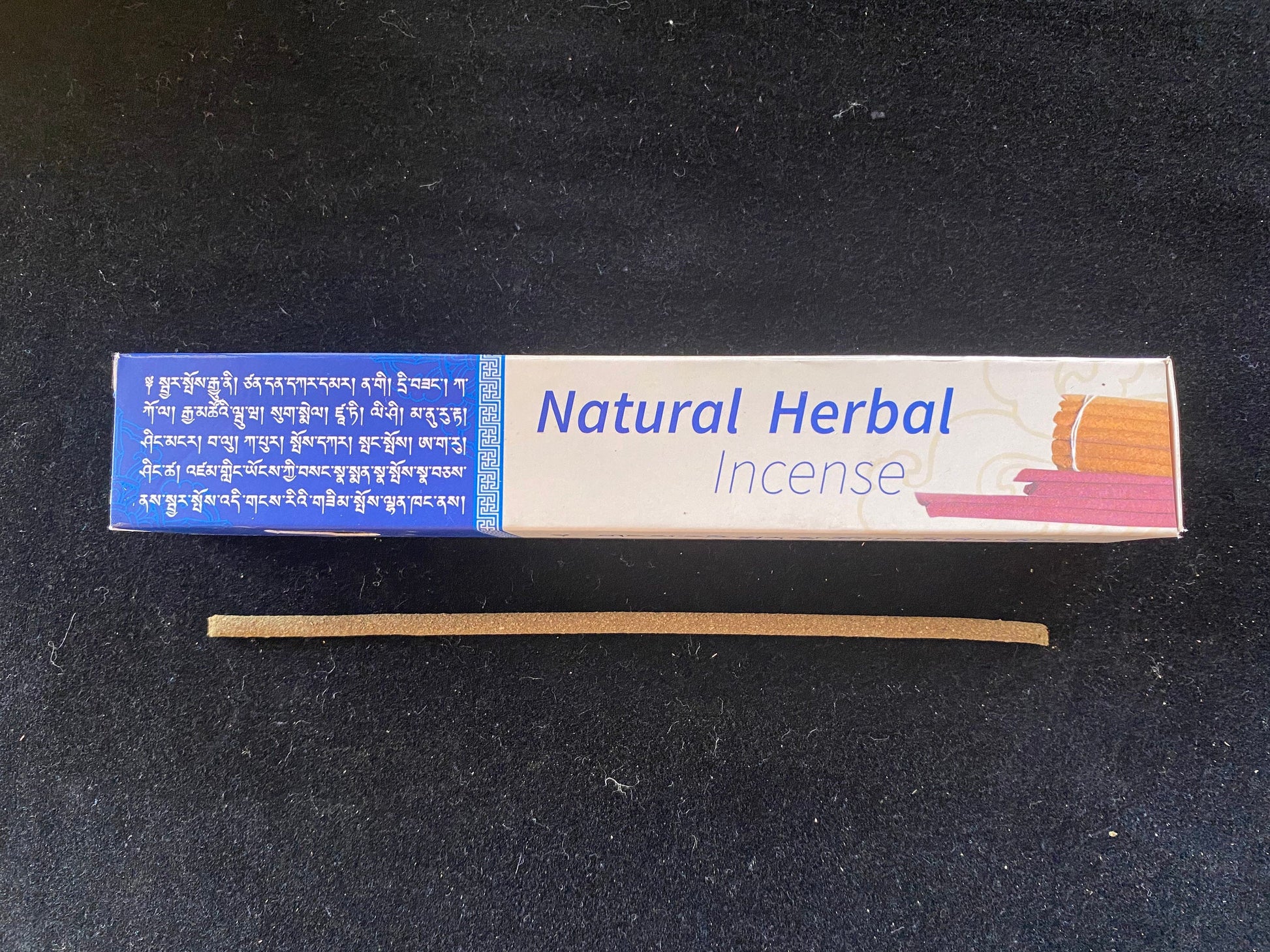 Natural Herbal Incense Blue Box | Tibetan Incense | 24 sticks | Himalayan Arts