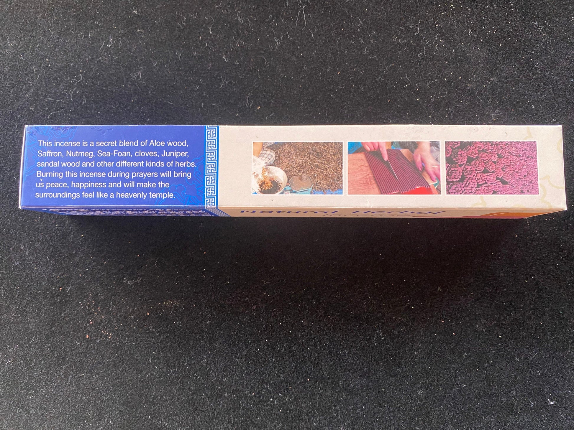 Natural Herbal Incense Blue Box | Tibetan Incense | 24 sticks | Himalayan Arts