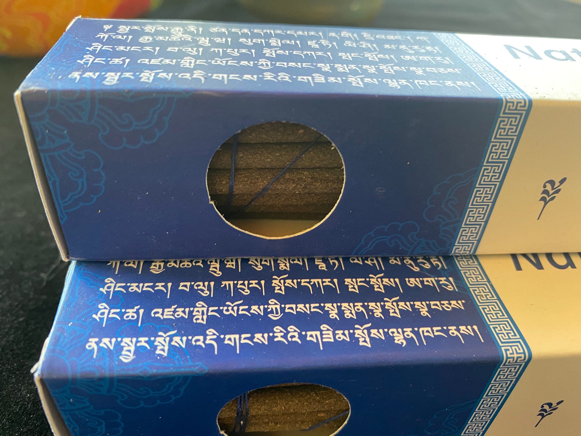 Natural Herbal Incense Blue Box | Tibetan Incense | 24 sticks | Himalayan Arts