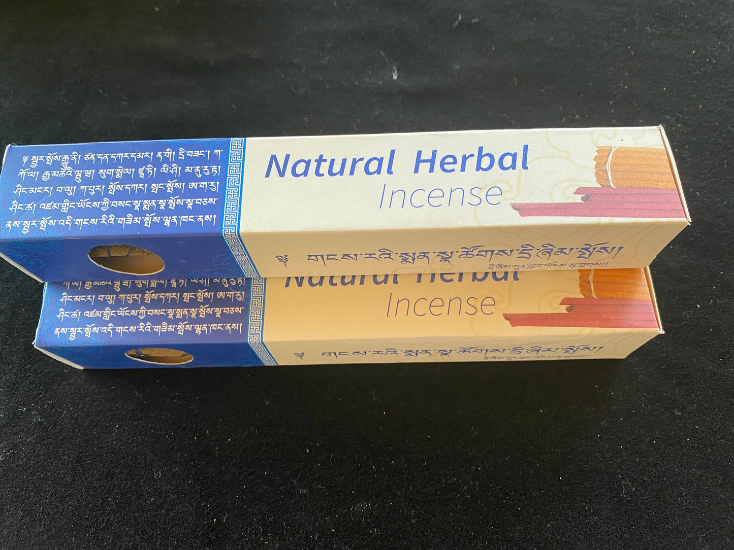 Natural Herbal Incense Blue Box | Tibetan Incense | 24 sticks | Himalayan Arts