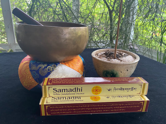 Samadhi White Sandalwood Incense | Tibetan Incense | 32 sticks | 7 inches