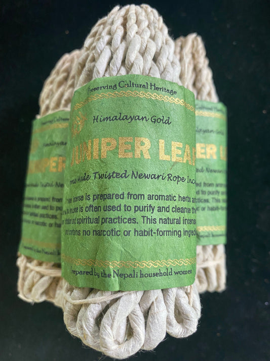 Juniper Leaf Nepali Rope Incense | 50 ropes | 4 inches | Herbal Dhoop