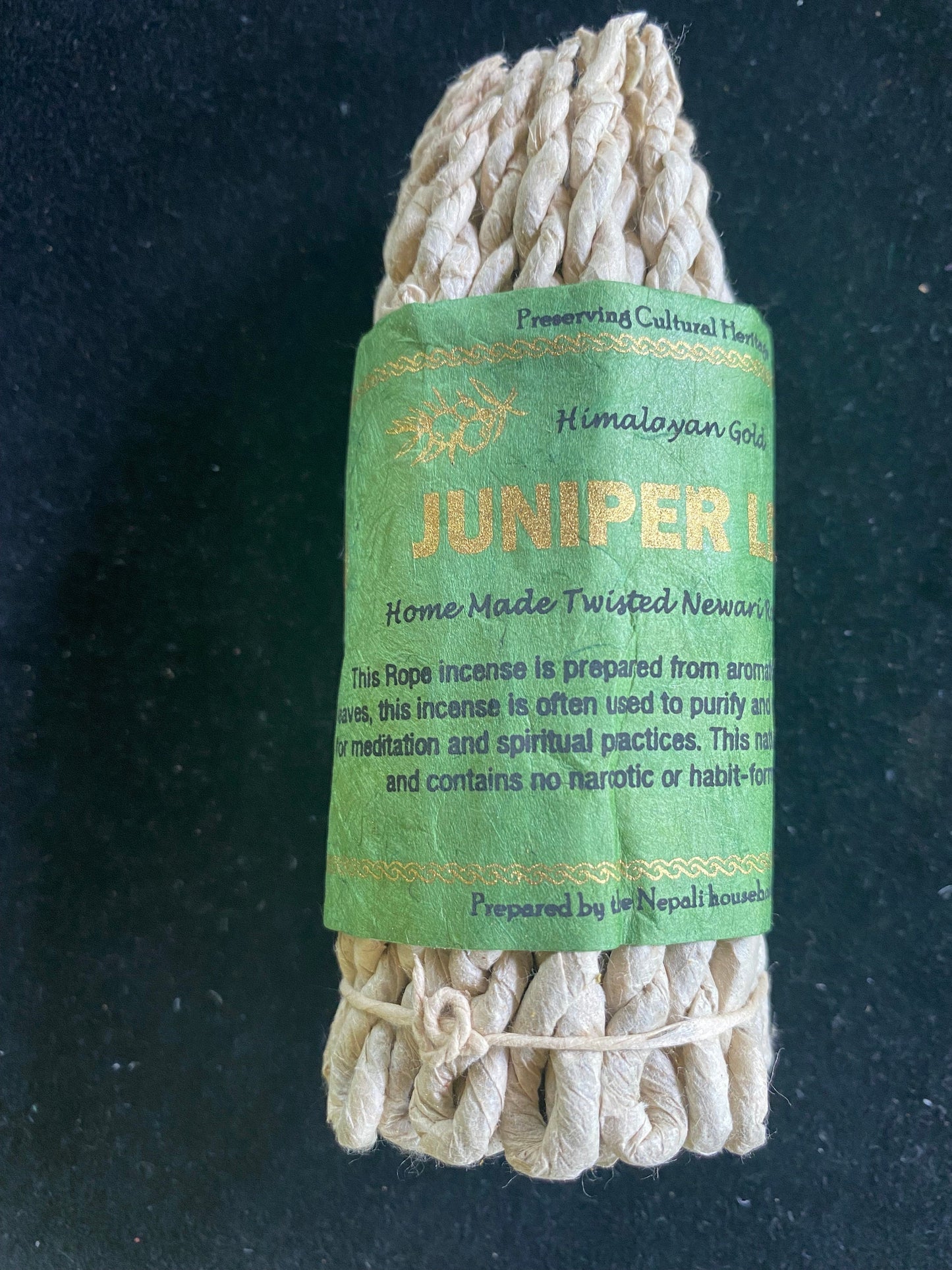 Juniper Leaf Nepali Rope Incense | 50 ropes | 4 inches | Herbal Dhoop