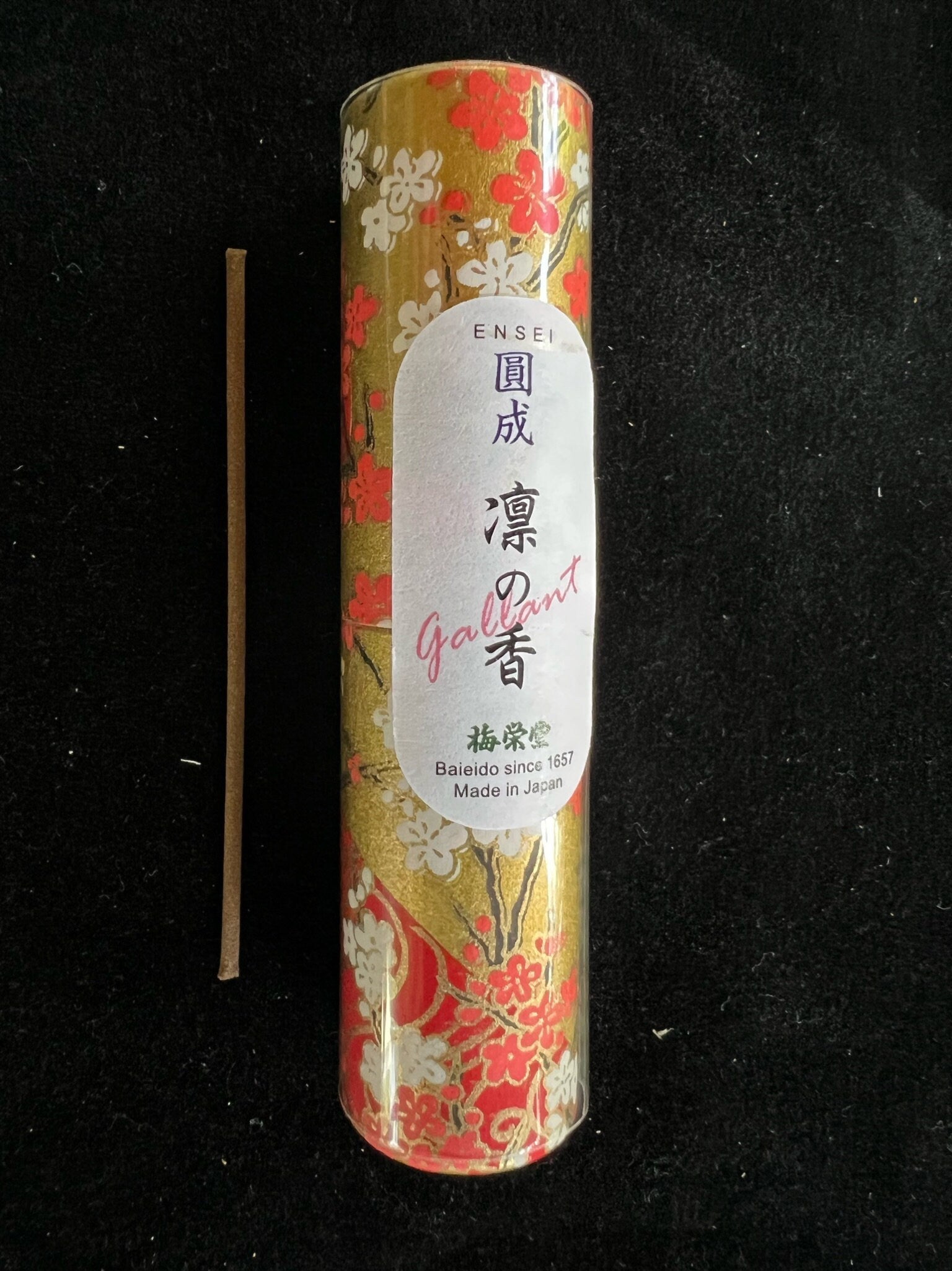 Baieido Ensei Gallant Incense | Japanese Incense | 20 sticks | 3 inch sticks | Aloeswood