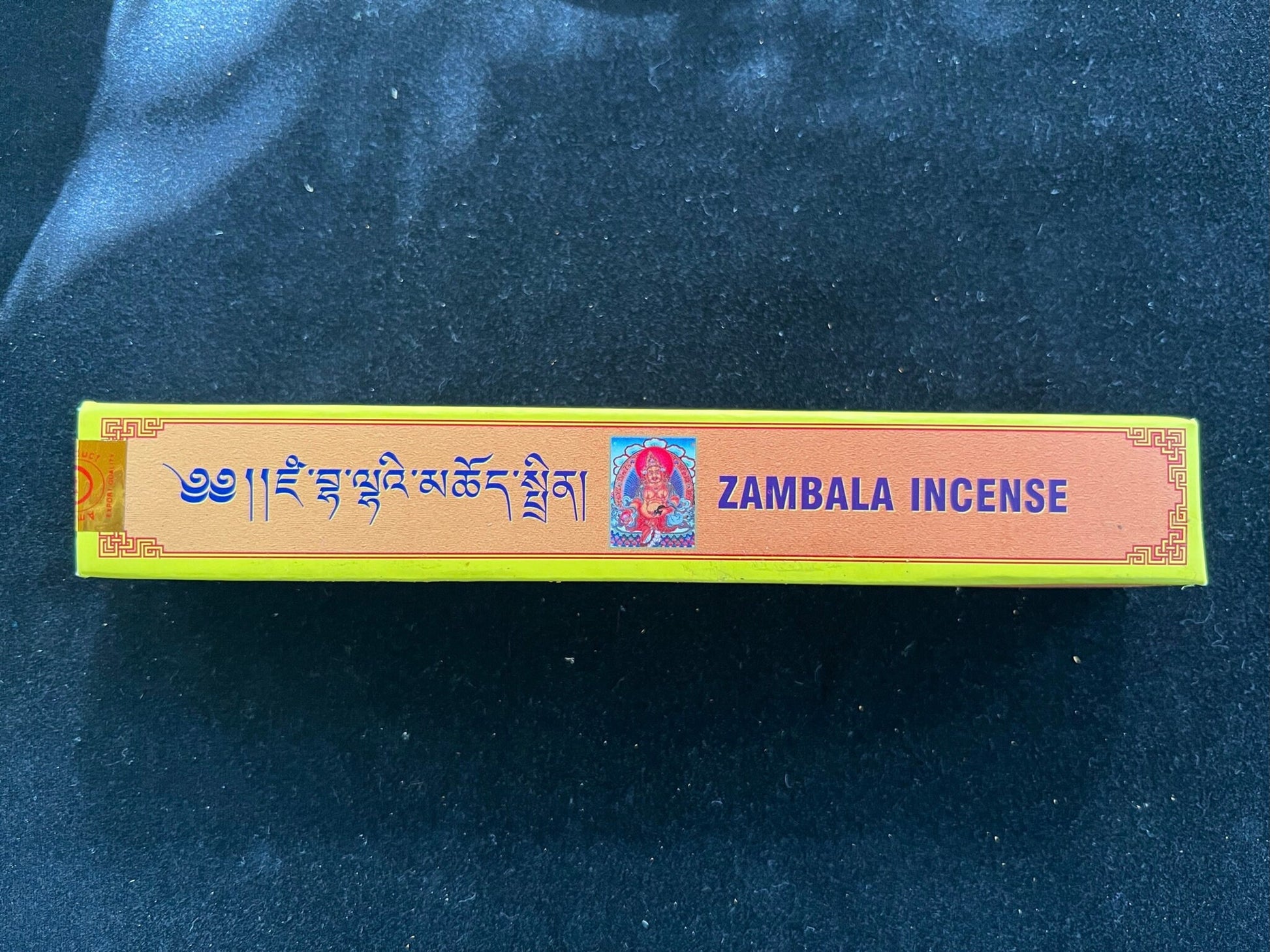 Zambala Incense | Tibetan Incense |  19 sticks | 7.5 inches long | Dzambhala