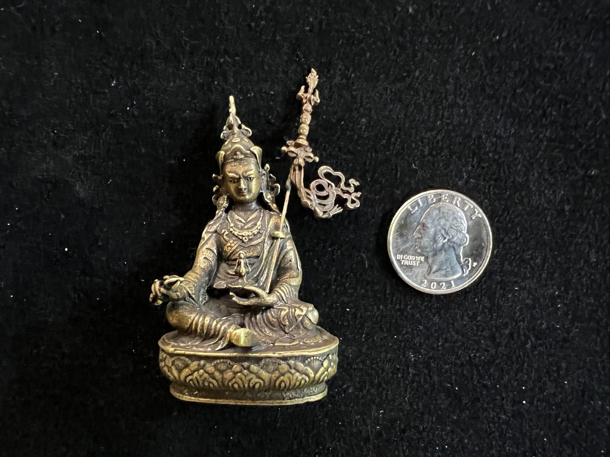 Deluxe Small Guru Rinpoche Statue (Style 1) | Handmade |2.87 inches | Guru Padmasambhava | Lotus Born