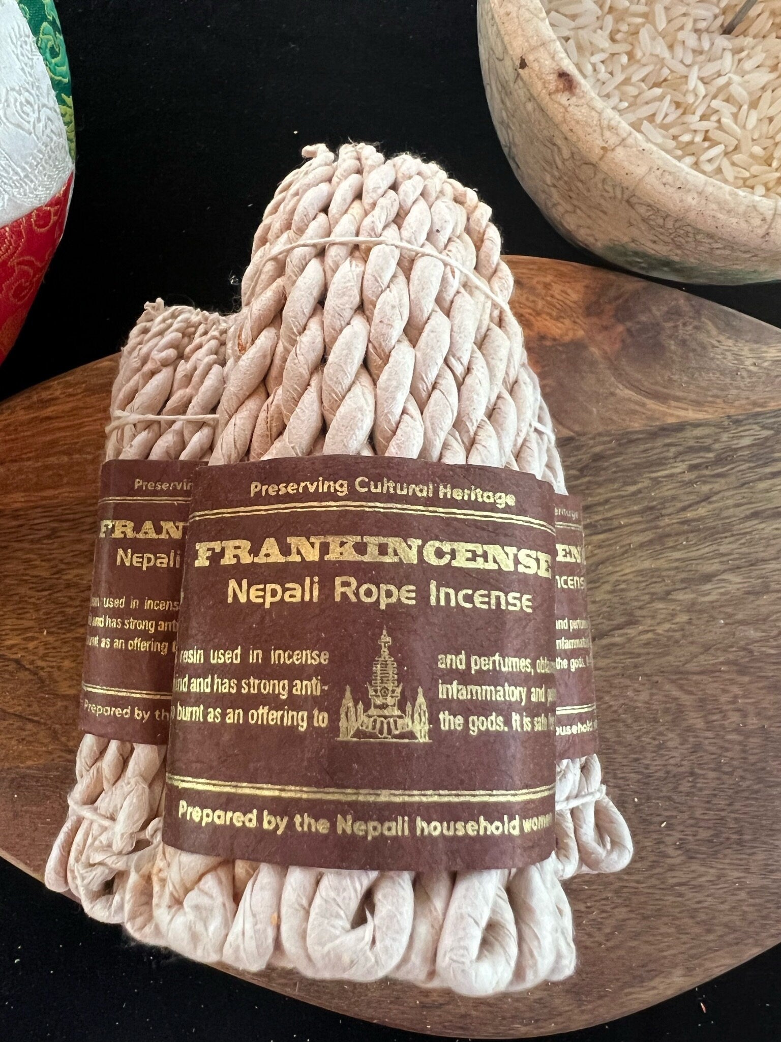Frankincense Nepali Rope Incense | Tibetan Incense | 50 ropes | 4.0 inches | Herbal Dhoop |