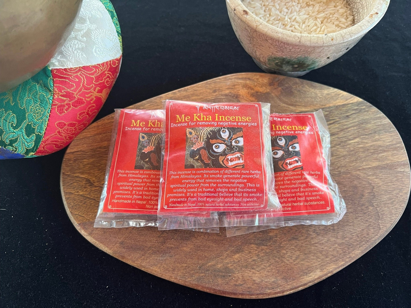 Me Kha Incense Powder| Tibetan Incense | 35 grams | Incense for removing negative energies | Ward off Misfortune | Mikha Dadok