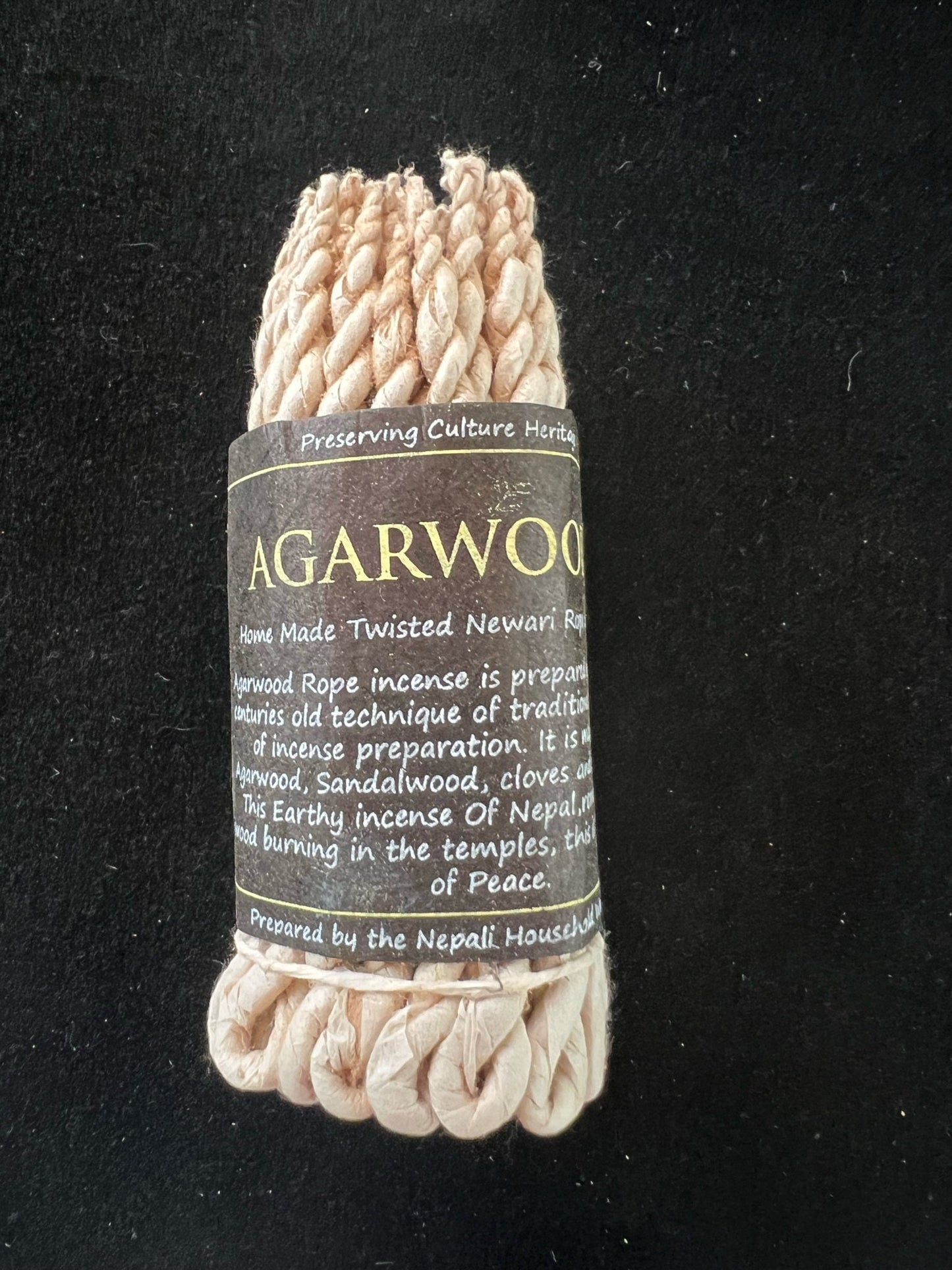 Agarwood Nepali Rope Incense | Tibetan Incense | 50 ropes | 4.0 inches | Herbal Dhoop | Aloeswood