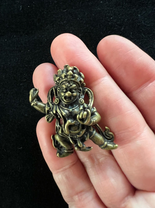 Small Mahakala Amulet  | Handmade | 1.5 inches by 1.18 inches