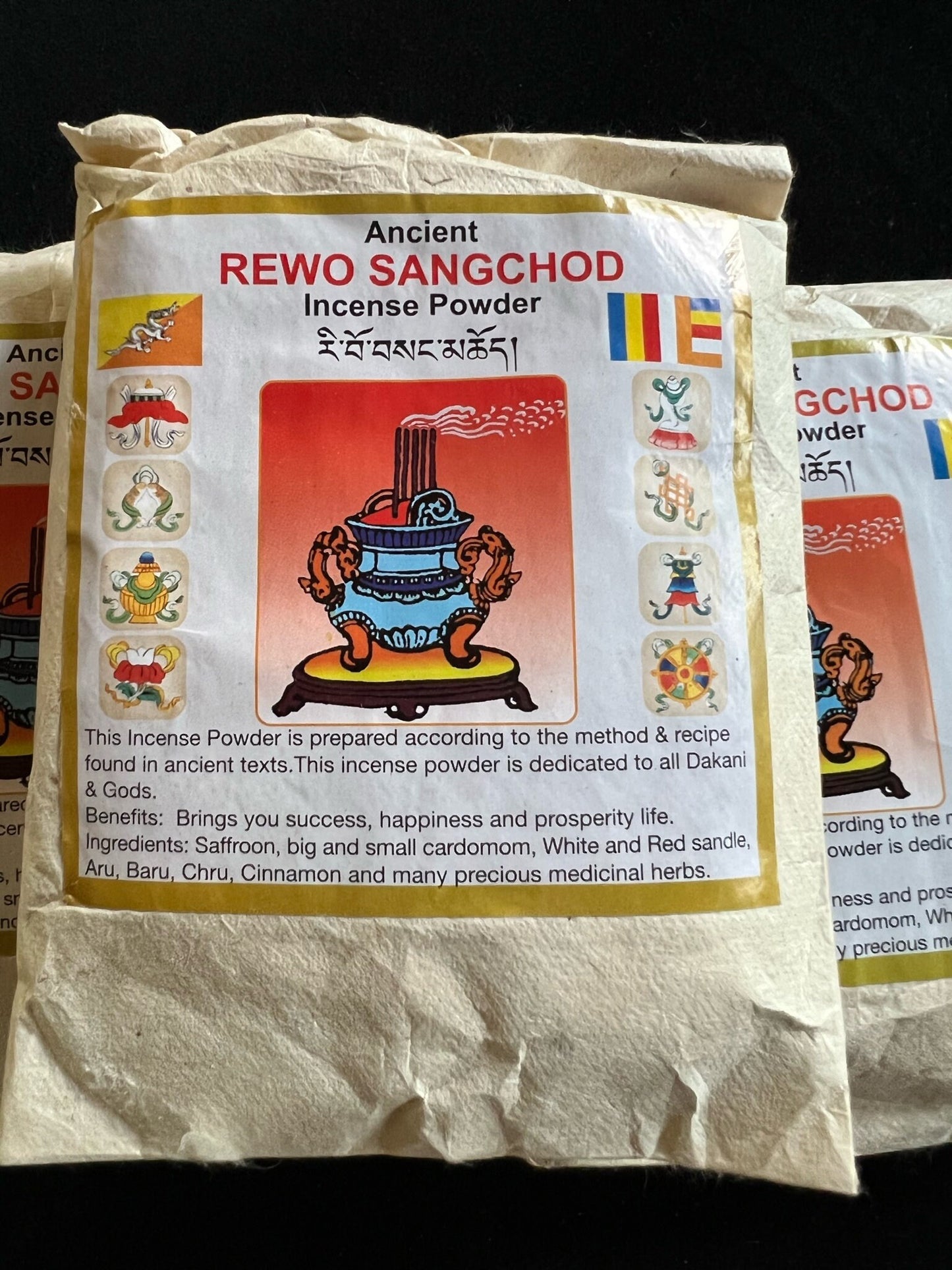 Bhutanese Riwo Sangcho Powder| Bhutanese Incense Powder | 80 grams | Rewo Sangchod