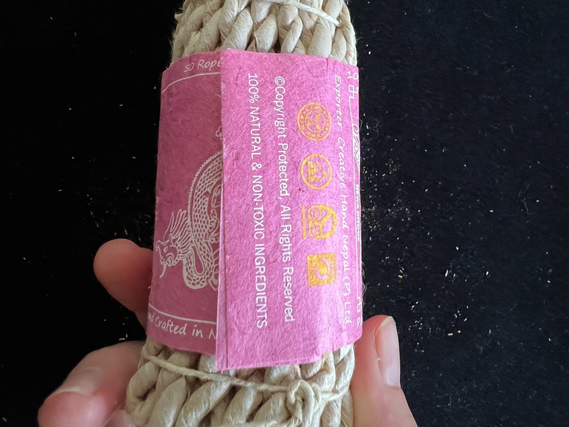 Dream Rose Nepali Rope Incense | Tibetan Incense | 50 ropes | 4.0 inches | Herbal Dhoop