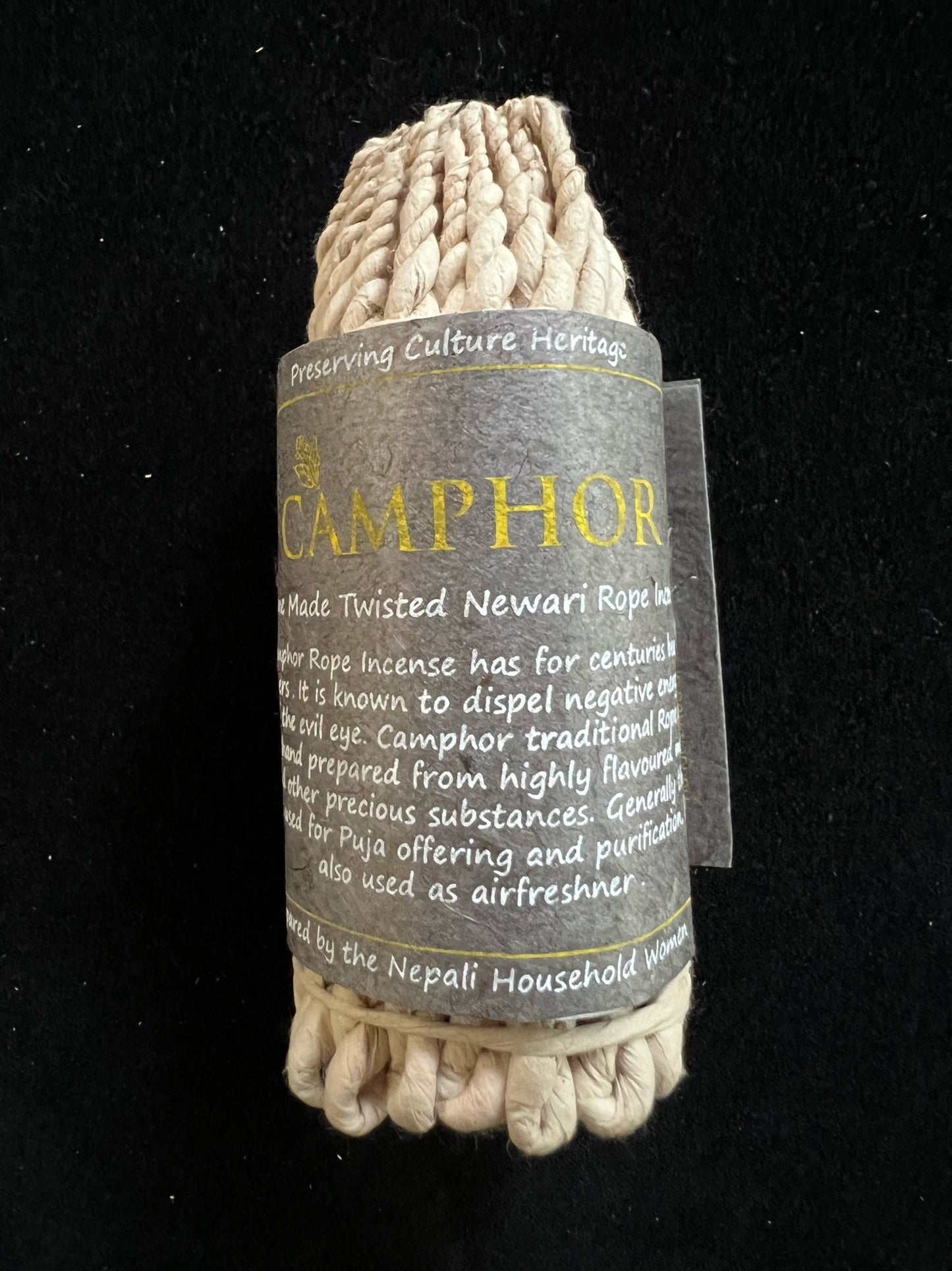 Camphor Nepali Rope Incense | Tibetan Incense | 50 ropes | 4.0 inches | Herbal Dhoop