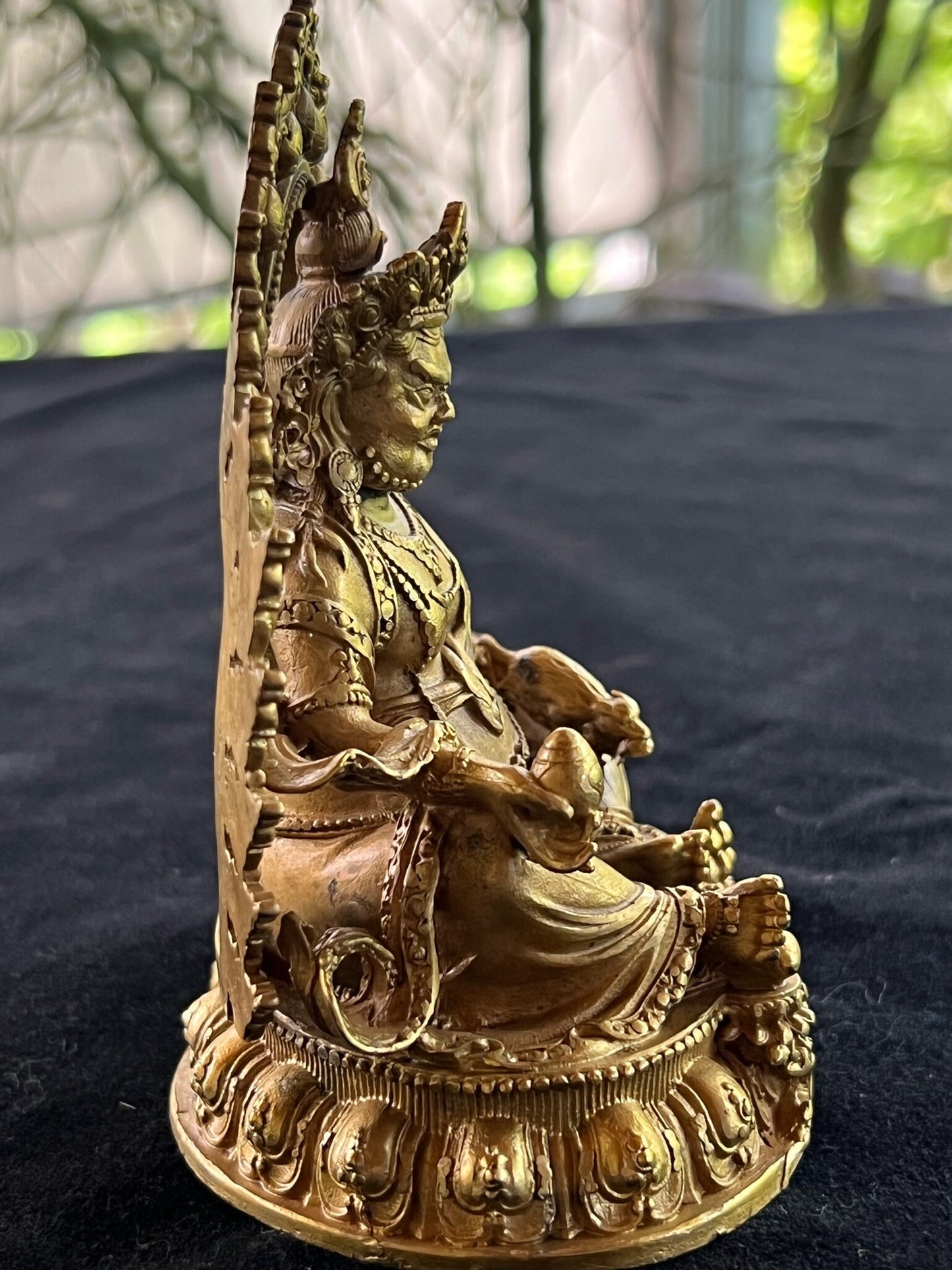 Medium Dzambhala Statue | Handmade | 4.88 inches | Brass | God of Wealth