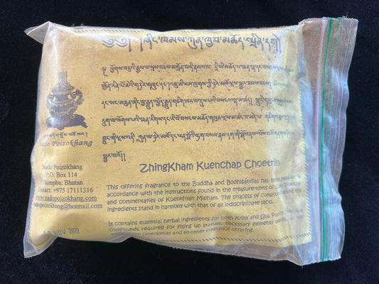Nado Zhingkham Kuenchap Choetrin Powder Incense | Bhutanese Incense | 250 grams | Pure Herbal Incense |  Nado Poizokhang
