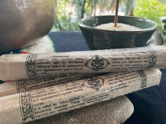 Shielding "Tshul Zhi Poe" Incense | Bhutanese Himalayan Style Incense | 30 sticks | 9 inches | Chimi Incense