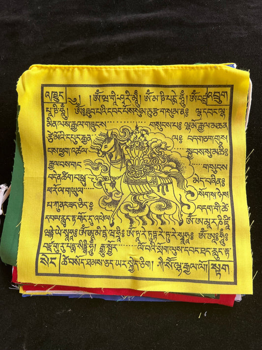 Multi Deity Tibetan Prayer Flags | 8in x 8in | 1 strand of 25 flags | Highest Quality