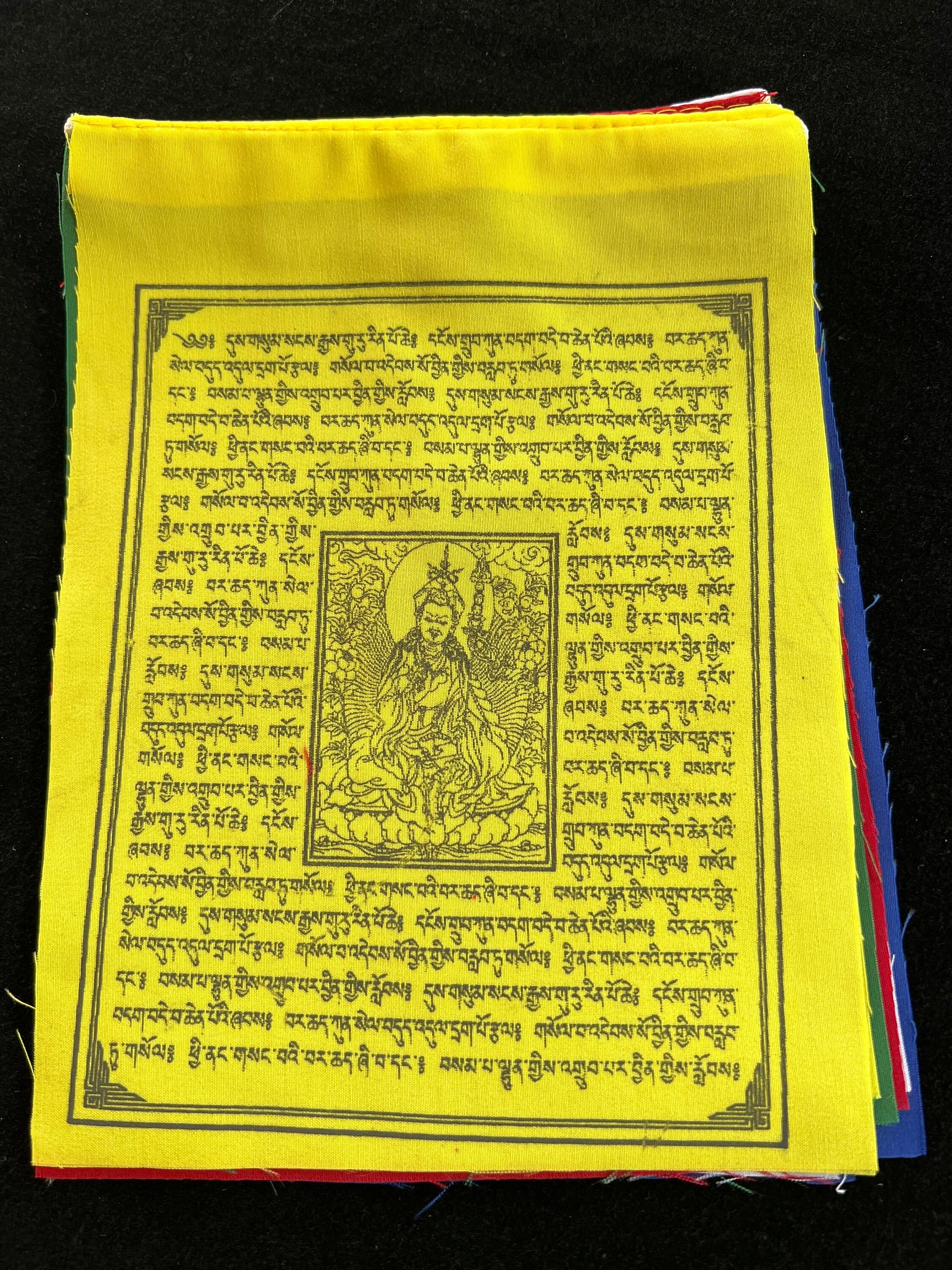 Guru Padmasambhava Prayer Flags| Tibetan Prayer Flags | 6in x 7.5in | 1 set of 10 flags | Guru Rinpoche