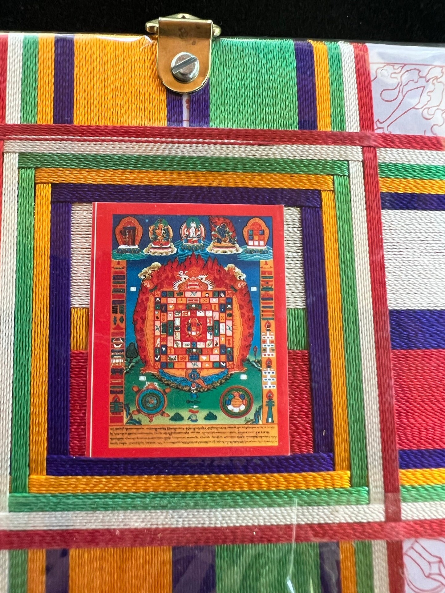Scorpion Protection Yantra Protective Amulet | | 4.5 in by 4.5 in | Protection Blessing | Tibetan Astrology Thangka