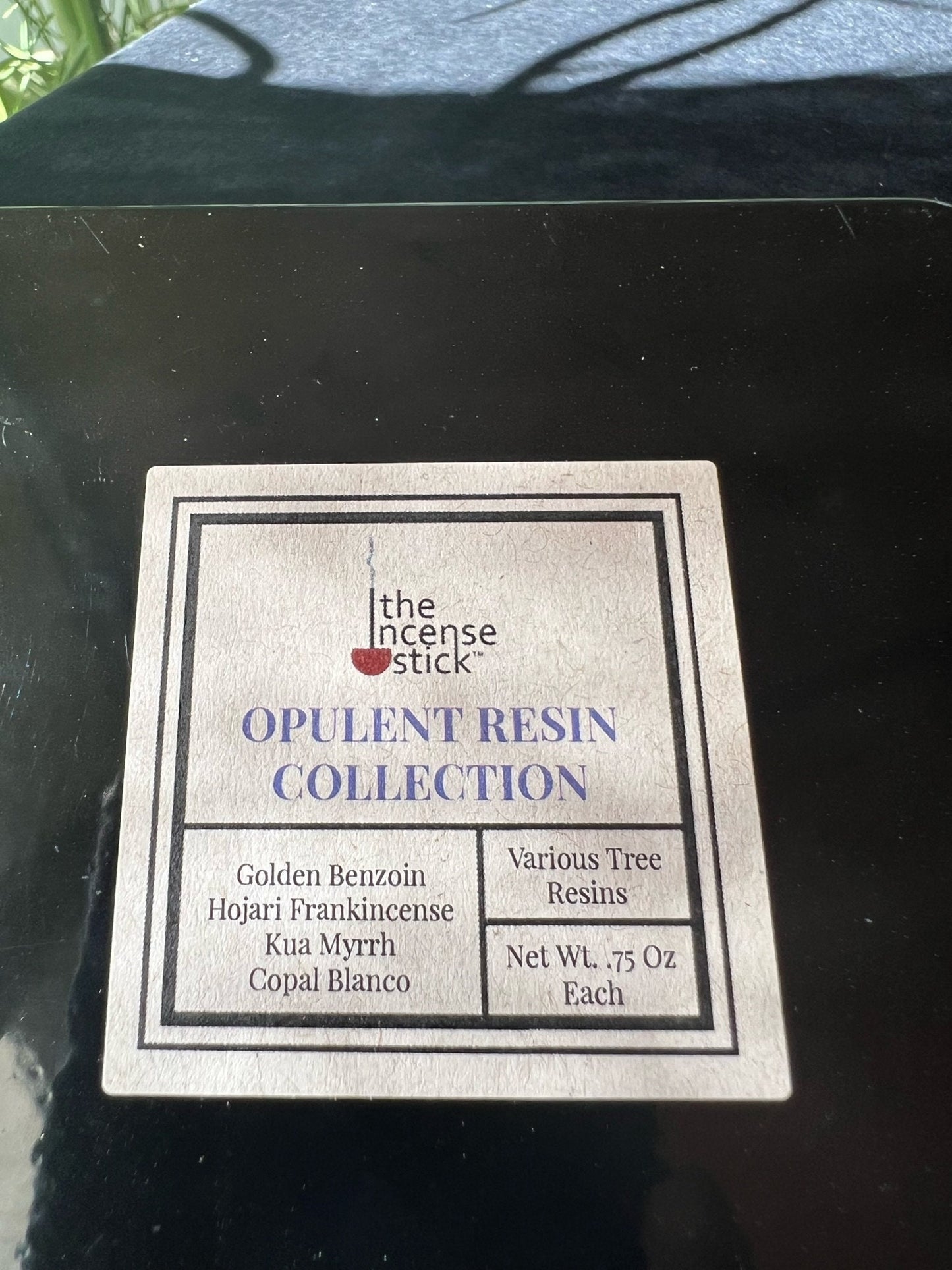 Opulent Resin Collection | 4 different resins | .75 ounces each | Copal Blanco, Kua Myrrh, Hojari Frankincense, Golden Benzoin