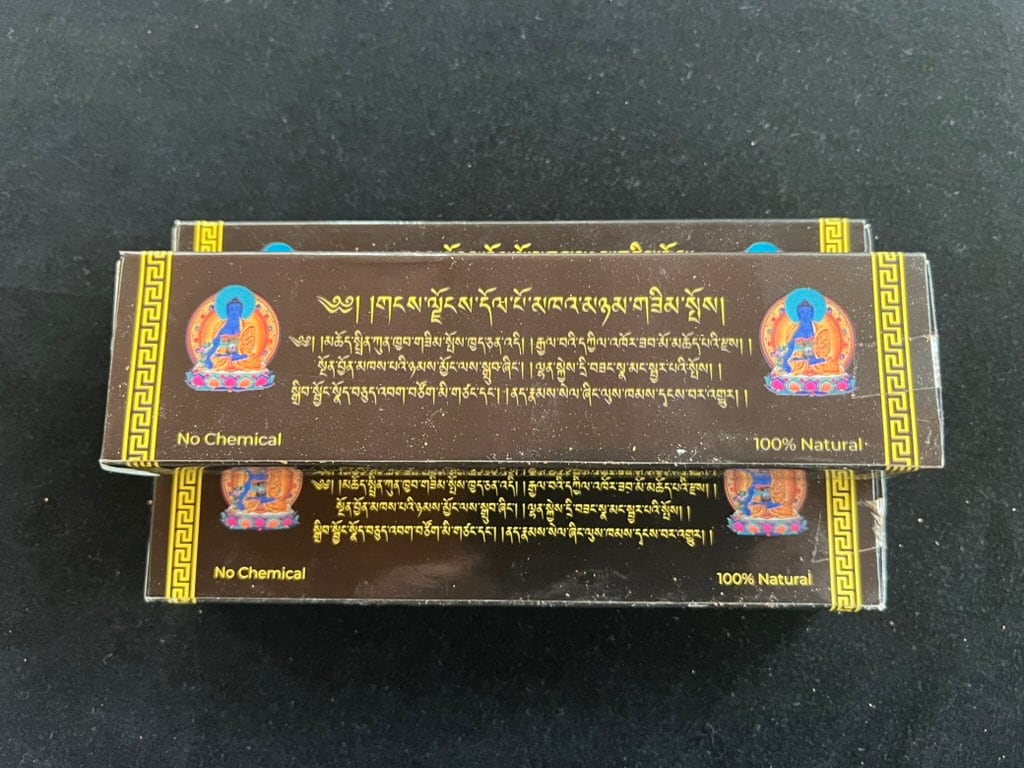 Himalayan Dolpo Khanyam Herbal Incense - Black Box | Nepal | Approximately 55-60 sticks | 7 inches | 2 Rolls in 1 Sliding Box