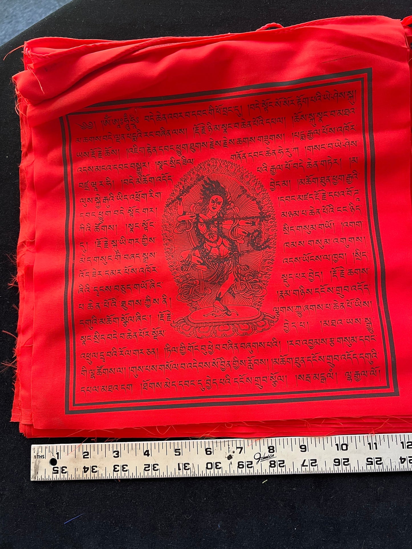 Kurukulle Prayer Flags | Tibetan Prayer Flags | 13 x 13 | Set of 25 | All Red | Kurukulla